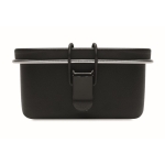 Lunch box en acier inoxydable avec fermoirs de sécurité 750ml Split couleur noir huitième vue