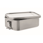 Lunch box en acier inoxydable avec séparateur 1,2L Inox Space couleur argenté deuxième vue