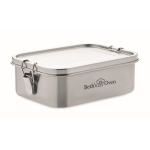 Lunch box en acier inoxydable avec séparateur 1,2L Inox Space couleur argenté vue principale