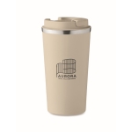 Verre en acier avec fonction thermique et anti-fuite 510ml Elegant XL couleur beige vue principale