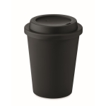 Tasse à emporter personnalisé en PP avec bec verseur 300ml Simple couleur noir