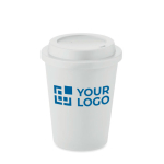 Tasse à emporter personnalisé en PP avec bec verseur 300ml Simple vue avec zone d'impression