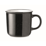 Tasse promotionnelle en céramique de style vintage 400ml Antique couleur noir
