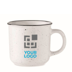 Tasse promotionnelle en céramique de style vintage 400ml Antique vue avec zone d'impression