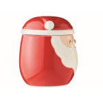 Tasse Père Noël promotionnelle avec couvercle 370ml Happy Santa couleur rouge cinquième vue