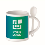Tasse avec impression en couleur avec cuillère de 300ml Sublim Spoon vue avec zone d'impression