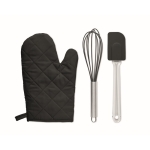 Kit d'ustensiles de cuisson à personnaliser Gant de cuisine Cook couleur noir