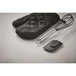 Kit d'ustensiles de cuisson à personnaliser Gant de cuisine Cook couleur noir vue photographique
