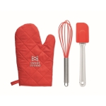Kit d'ustensiles de cuisson à personnaliser Gant de cuisine Cook couleur rouge vue principale