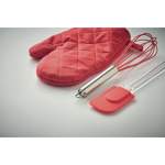 Kit d'ustensiles de cuisson à personnaliser Gant de cuisine Cook couleur rouge