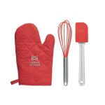 Kit d'ustensiles de cuisson à personnaliser Gant de cuisine Cook couleur rouge