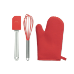Kit d'ustensiles de cuisson à personnaliser Gant de cuisine Cook couleur rouge sixième vue