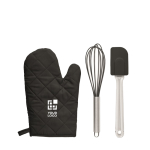 Kit d'ustensiles de cuisson à personnaliser Gant de cuisine Cook vue avec zone d'impression