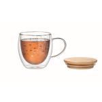 Tasse en verre avec motifs étoiles et couvercle 220ml Christmas Sky couleur transparent deuxième vue