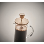 Service à café avec cafetière et moulin en céramique 350ml Napoli couleur argenté mat quatrième vue photographique