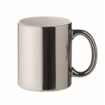 Mug personnalisé logo avec finition brillante de 300ml Magic Metallic couleur argenté brillant