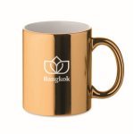 Mug personnalisé logo avec finition brillante de 300ml Magic Metallic couleur doré vue principale