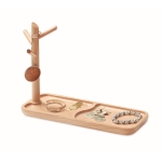 Organiseur d'objets en bois avec votre logo d'entreprise Neat couleur bois troisième vue