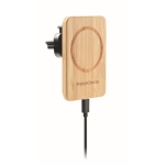 Chargeur magnétique en bambou pour voiture avec chargement rapide Cars couleur bois vue principale