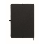 Carnet rigide avec support téléphone A5 avec pages lignées Support Eco couleur noir cinquième vue