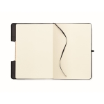 Carnet rigide avec support téléphone A5 avec pages lignées Support Eco couleur noir septième vue