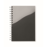 Carnets personnalisés recyclés A5 avec des pages lignées Colors RPET couleur noir