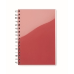 Carnets personnalisés recyclés A5 avec des pages lignées Colors RPET couleur rouge