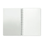 Carnets personnalisés recyclés A5 avec des pages lignées Colors RPET couleur blanc
