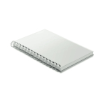 Carnets personnalisés recyclés A5 avec des pages lignées Colors RPET couleur blanc sixième vue