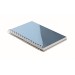 Carnets personnalisés recyclés A5 avec des pages lignées Colors RPET couleur bleu roi deuxième vue