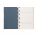 Carnets personnalisés recyclés A5 avec des pages lignées Colors RPET couleur bleu roi quatrième vue
