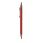 Stylo éco d'entreprise en aluminium recyclé encre bleue Recycled Arial couleur rouge troisième vue