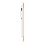 Stylo éco d'entreprise en aluminium recyclé encre bleue Recycled Arial couleur blanc troisième vue