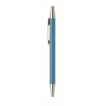 Stylo éco d'entreprise en aluminium recyclé encre bleue Recycled Arial couleur turquoise troisième vue
