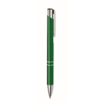 Stylo personnalisés en alu recyclé avec encre bleue Aster Recycled couleur vert quatrième vue