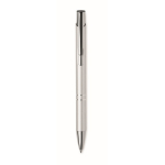 Stylo personnalisés en alu recyclé avec encre bleue Aster Recycled couleur argenté deuxième vue