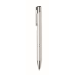 Stylo personnalisés en alu recyclé avec encre bleue Aster Recycled couleur argenté troisième vue