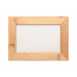 Cadre photo en bois rectangulaire avec logo de 10x15 cm Wood couleur naturel cinquième vue