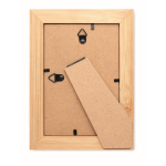 Cadre photo en bois rectangulaire avec logo de 10x15 cm Wood couleur naturel sixième vue