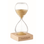 Sablier de 5 minutes avec base personnalisable Time couleur beige vue principale