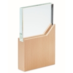 Plaque ou trophée en verre sur socle en bois Commemorative couleur bois huitième vue