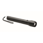 Lampe torche publicitaire en aluminium avec LED Longview couleur noir