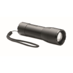 Lampe de poche LED avec dragonne à offrir lors d'événements Compact couleur noir