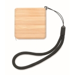 Mètre ruban de 1m promotionnel carré en bambou Measurements couleur bois troisième vue