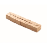 Casse-tête en bois flexible de formes à créer, pochette en coton Woody couleur bois deuxième vue