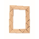 Casse-tête en bois flexible de formes à créer, pochette en coton Woody couleur bois