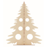 Sapin de Noël en bois personnalisable avec aquarelles et pinceau Paint couleur bois cinquième vue