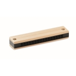 Harmonica avec finition en bois personnalisé avec le logo Melody couleur bois