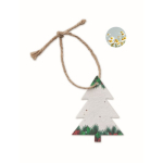 Décoration en forme de sapin de Noël avec papier ensemencé SeedGrow couleur blanc