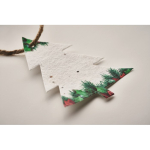 Décoration en forme de sapin de Noël avec papier ensemencé SeedGrow couleur blanc troisième vue photographique